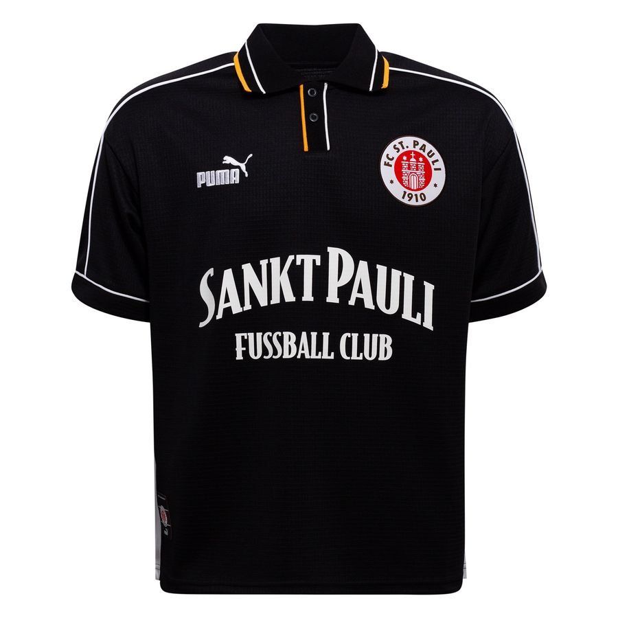 St. Pauli Retro Football Shirt - Black/White - Men's-SoccerKits Hub | Buy Soccer Jerseys Online